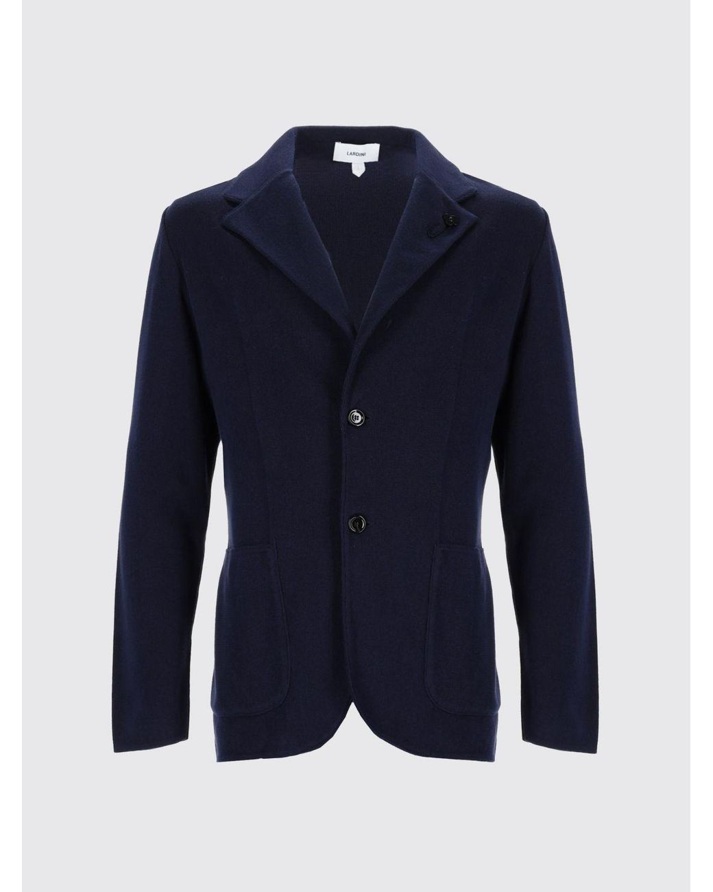 Lardini Blue Single-Breasted Cotton Blazer for men
