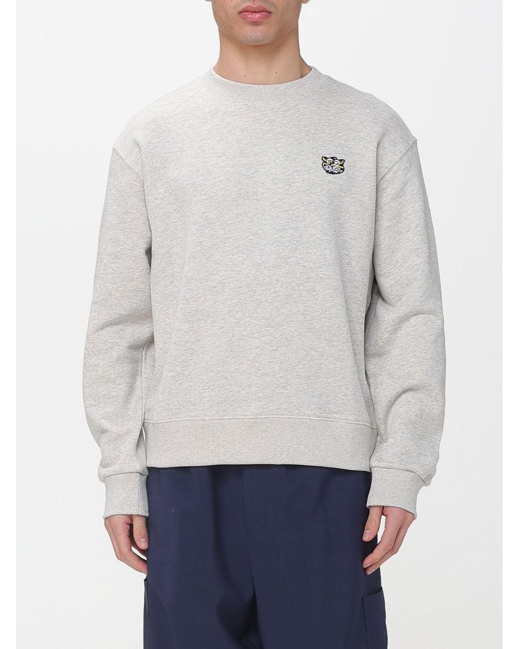 KENZO Gray Cotton Crew Neck Sweatshirt for men