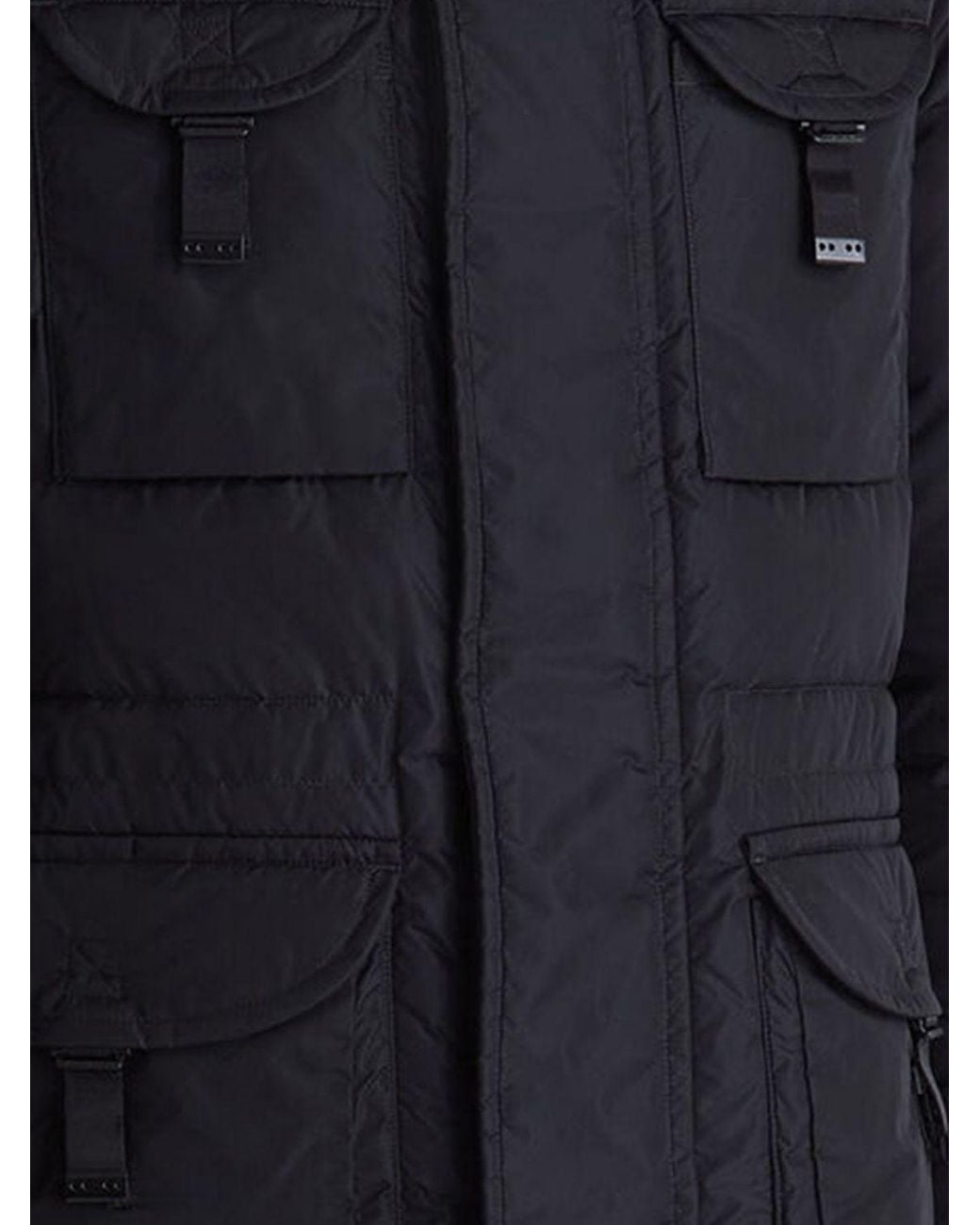 Peuterey Black Goose Down Short Utility Parka for men