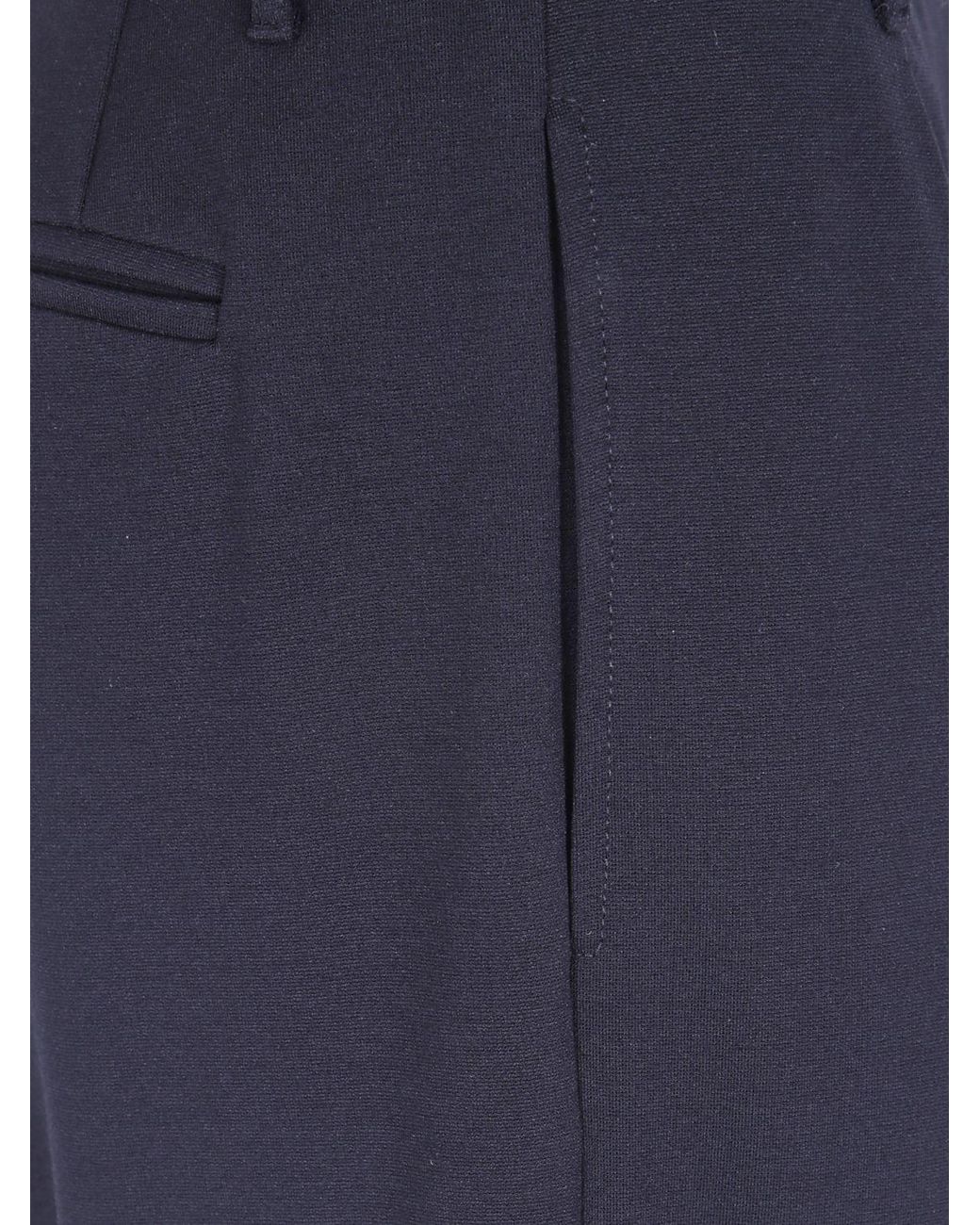 Semicouture Blue High-Waisted Straight Trousers