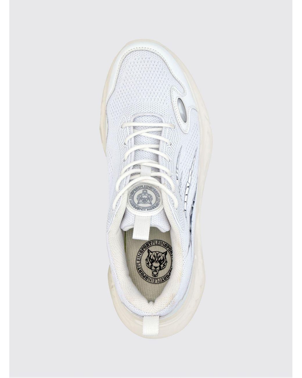Philipp Plein White Lace-Up Low-Top Sneakers for men