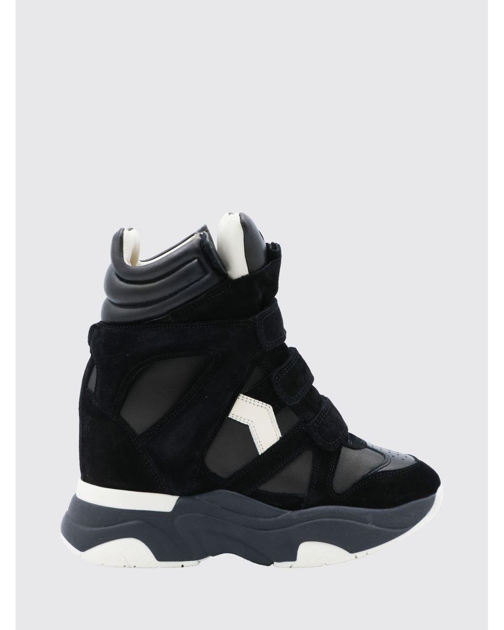 Isabel Marant Black Balskee High-Top Wedge Sneakers