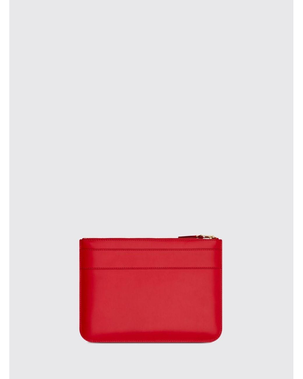 Comme des Garçons Red Large Leather Wallet With Bow Print