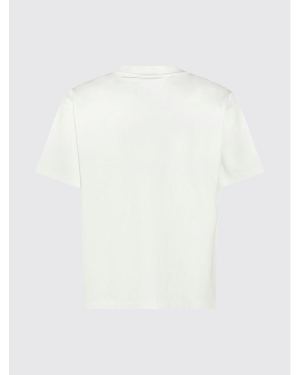 Drole de Monsieur White Cotton T-Shirt With Graphic Print And Vintage Logo for men