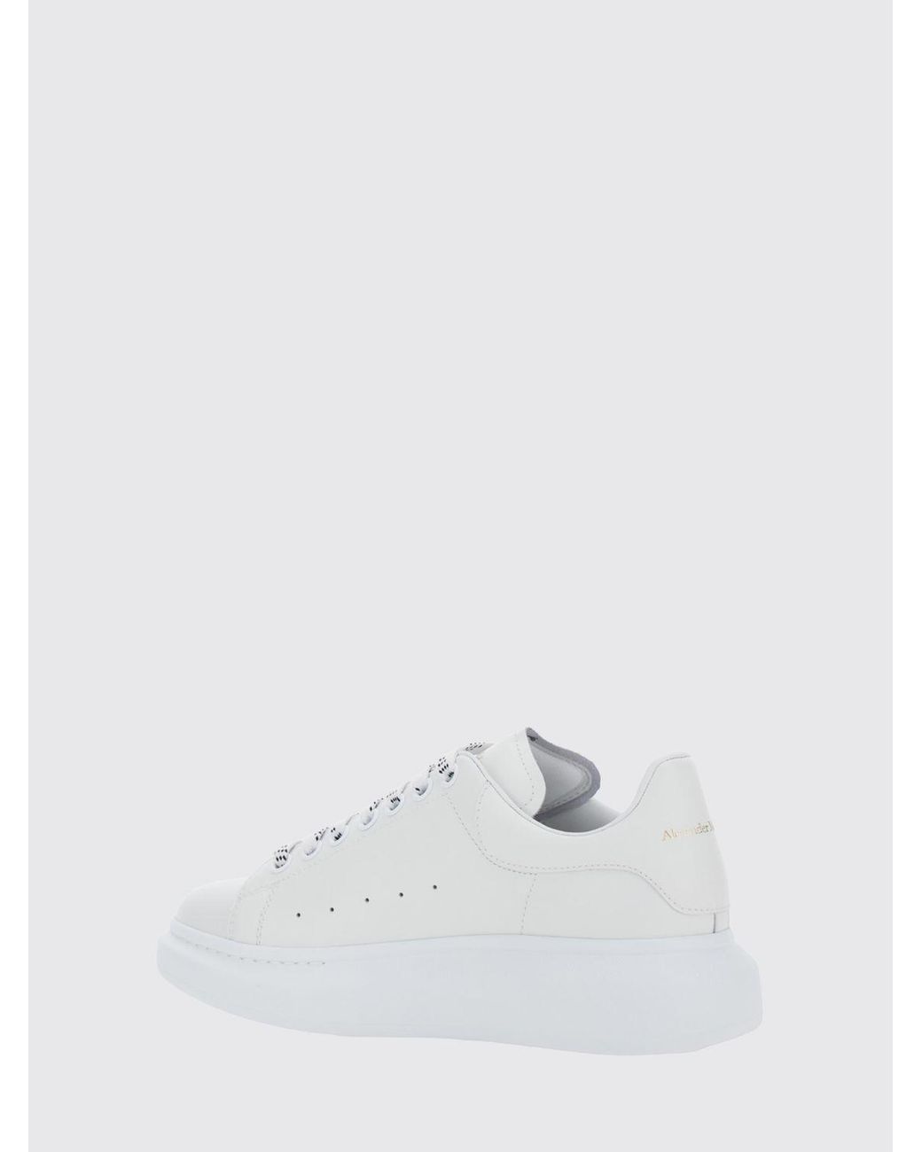 McQueen White Oversize Calf Leather Sneakers With Suede Insert And Chunky Sole for men
