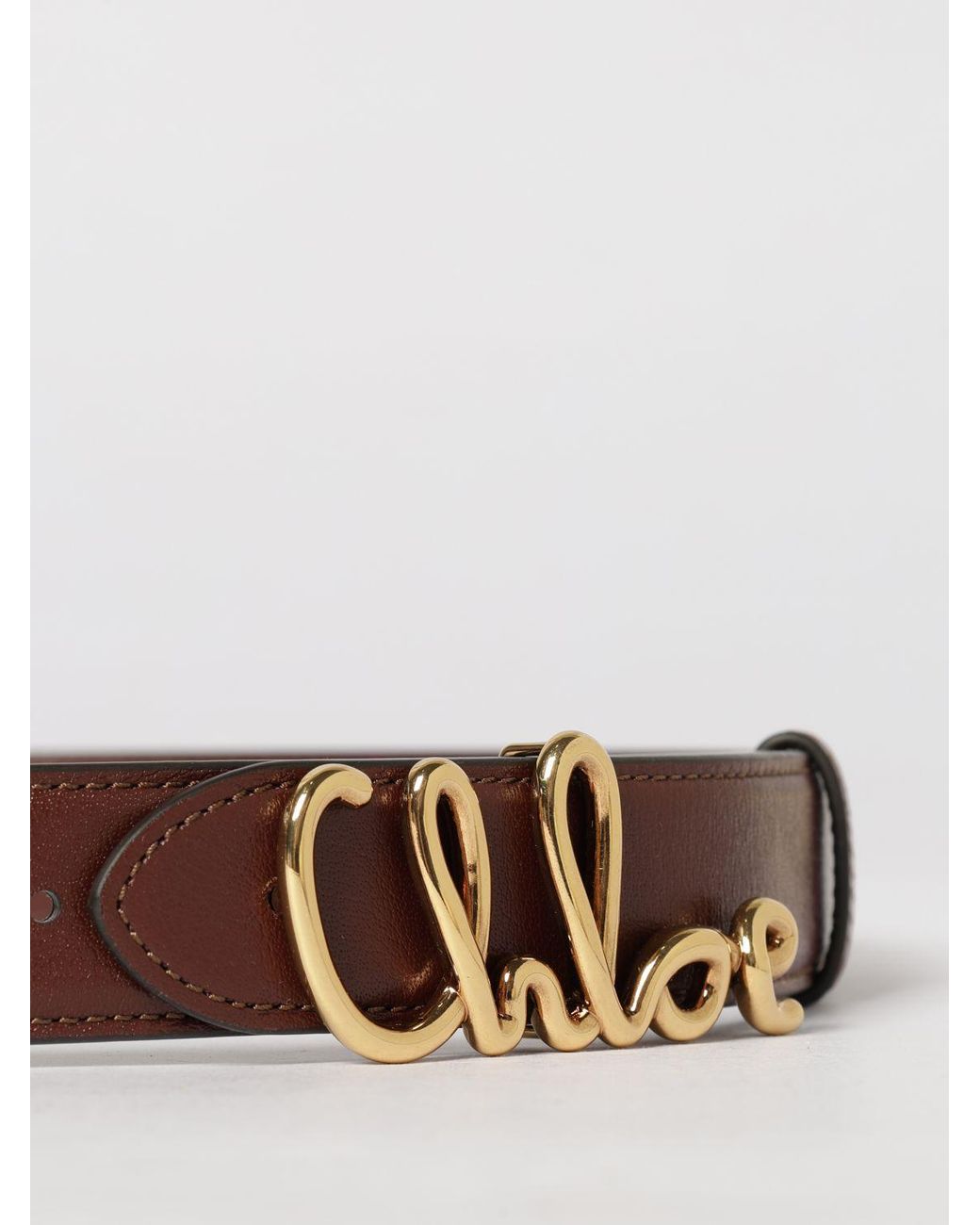 ChloÉ Cinturón Icónico De Piel Chloé de color Brown