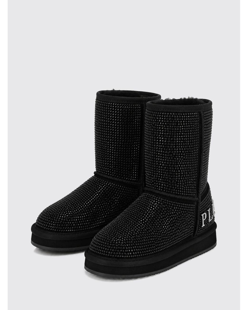 Philipp Plein Black Flat Ankle Boot