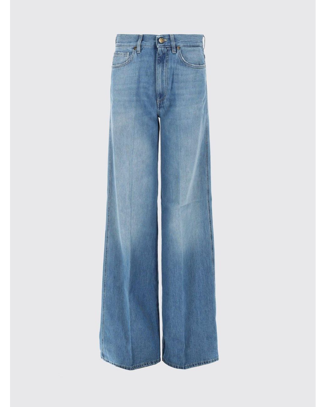 PT Torino Blue Palazzo Cotton Jeans