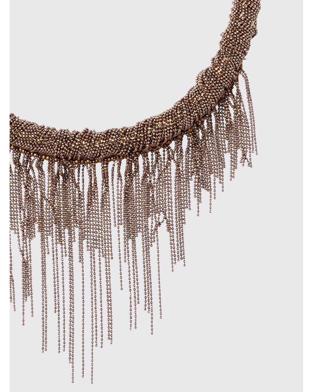 Fabiana Filippi White Nickel-Free Multi-Strand Brass Choker Necklace