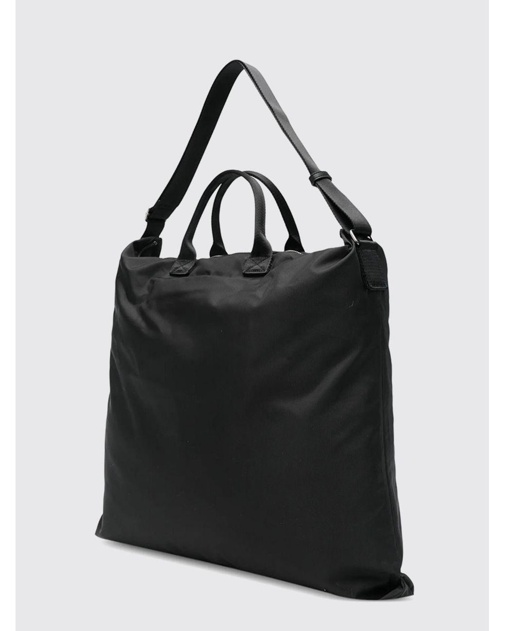 A.P.C. Black Backstage Nylon Tote Bag With Double Handle And Shoulder Strap for men