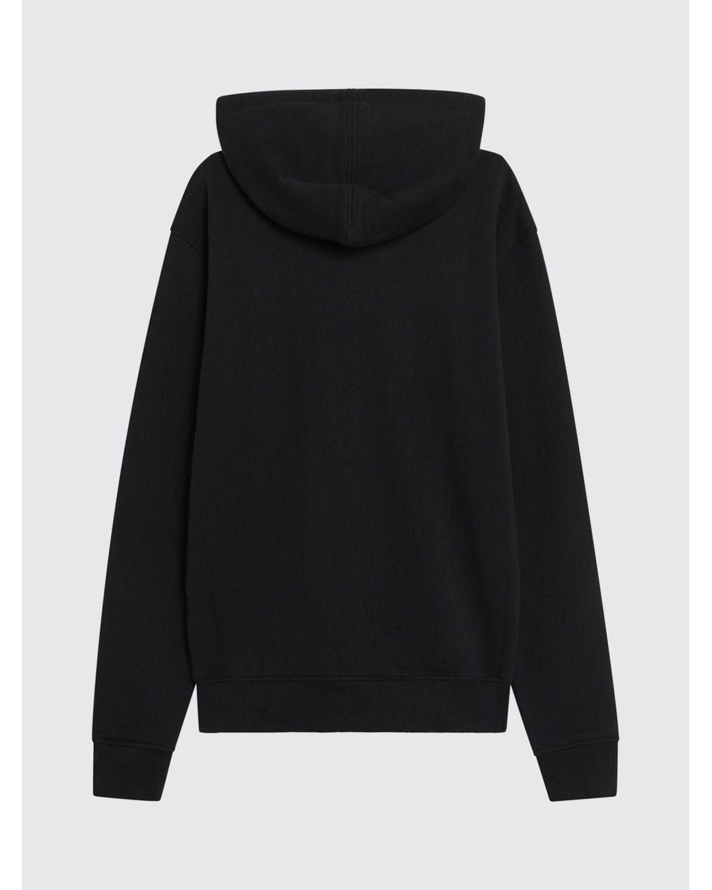 AMI Blue Cotton Zip-Up Hoodie With Embroidered Logo And Kangaroo Pocket