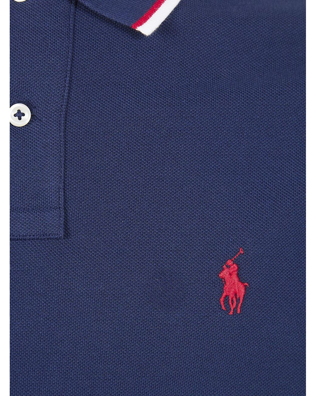 Polo Ralph Lauren Blue Cotton Polo Shirt With Logo for men
