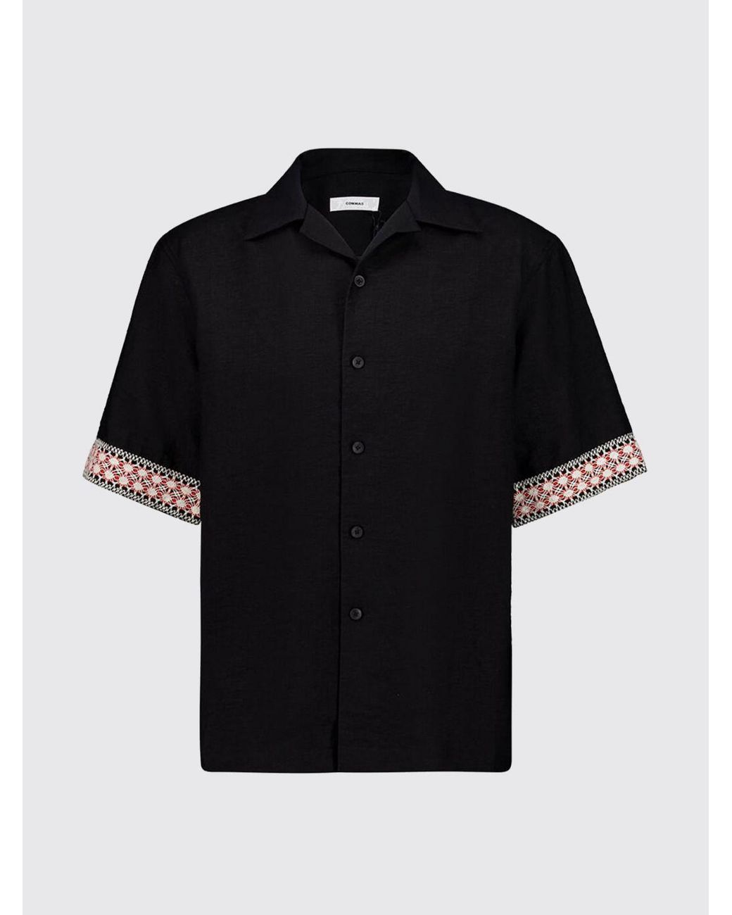 Camiseta Hombre Commas de hombre de color Black