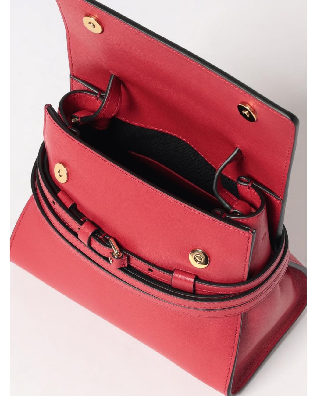 Moschino Couture Red Tie Me Leather Bag