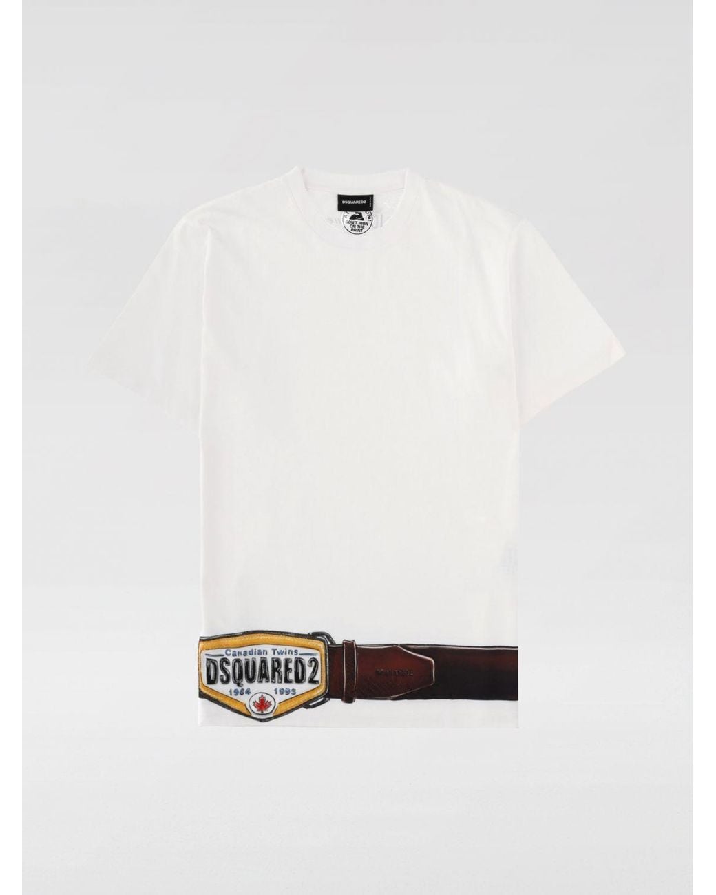 DSquared² White Cotton T-Shirt With Printed Logo for men