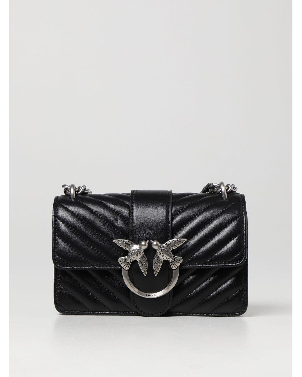 Pinko Leather Love Mini Icon Bag In Quilted Nappa in Black 1 (Black) | Lyst