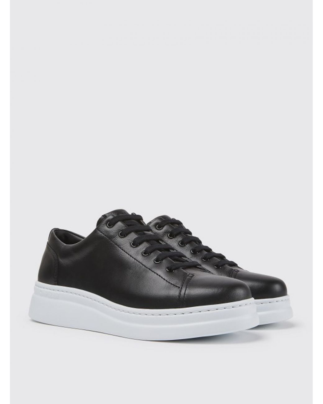 Camper Black Runner Up Sneakers In Calfskin