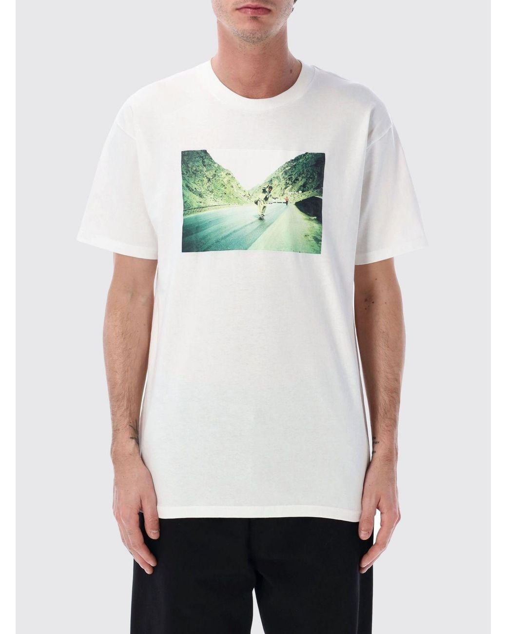 Obey Green Printed Cotton T-Shirt for men