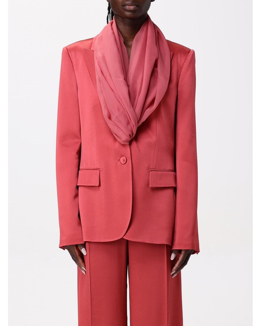 Alberta Ferretti Pink Silk Chiffon Stole