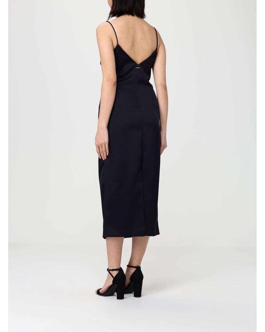 Twinset Blue Duchesse Midi Dress