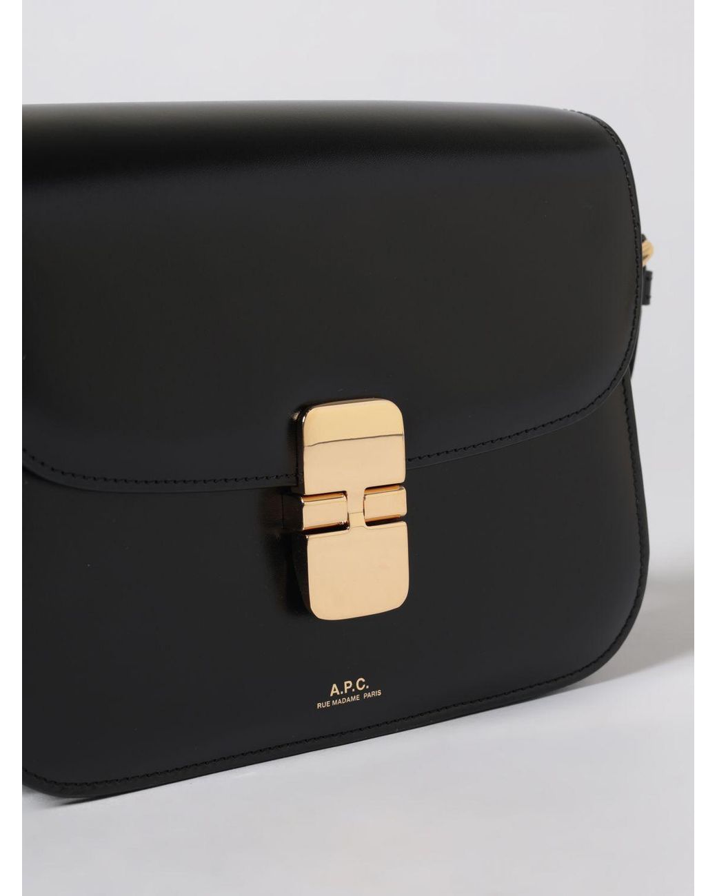 A.P.C. Black Grace Small Leather Bag