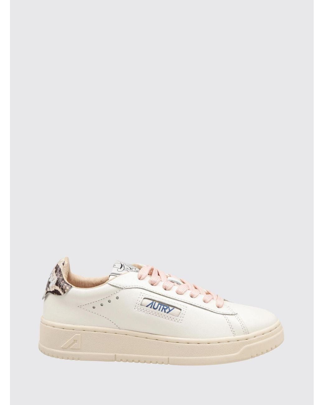 Autry Natural Dallas Low Calfskin Trainers With Python-Effect Inserts