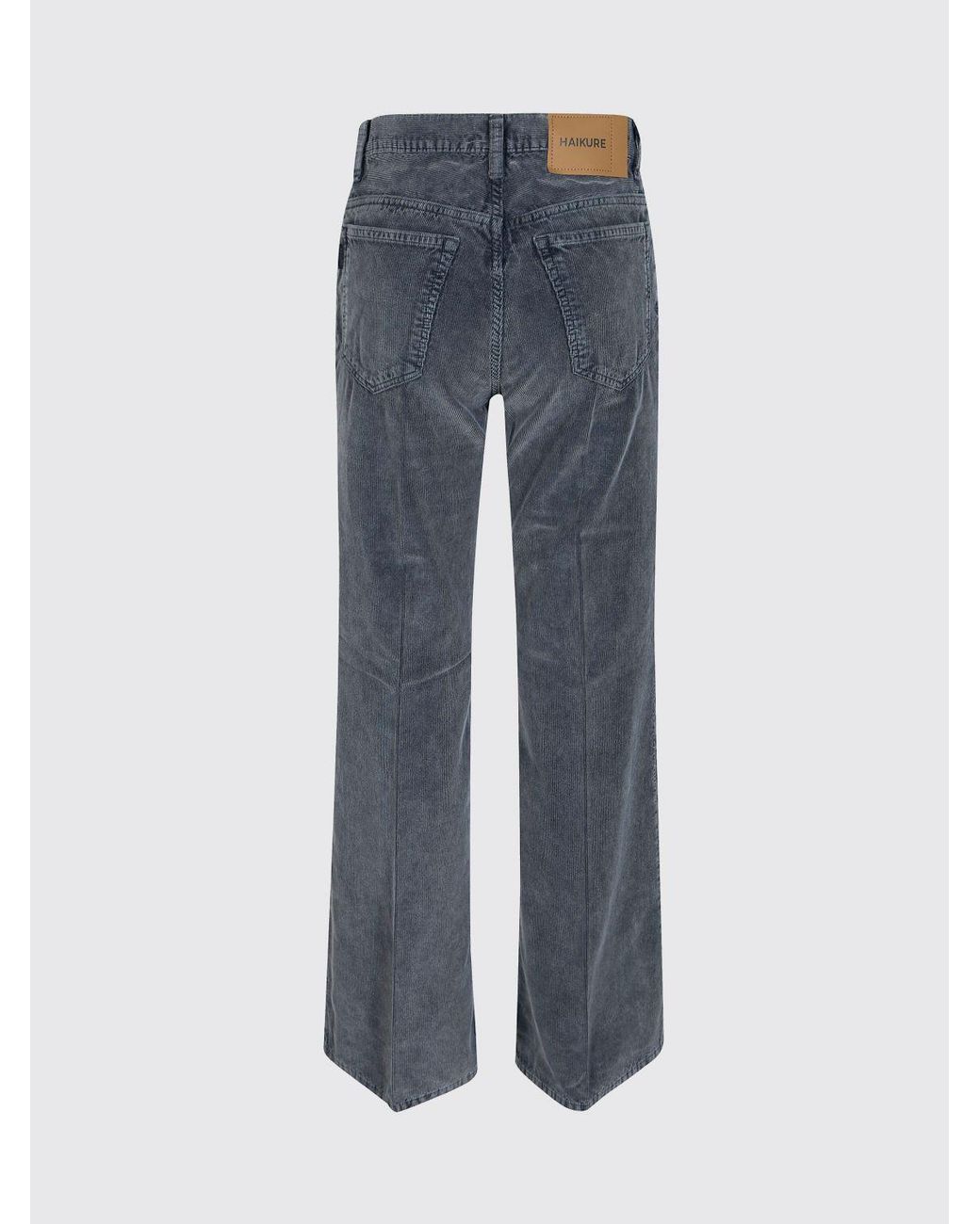 Haikure Blue Clara Mid-Rise Flared Corduroy Jeans
