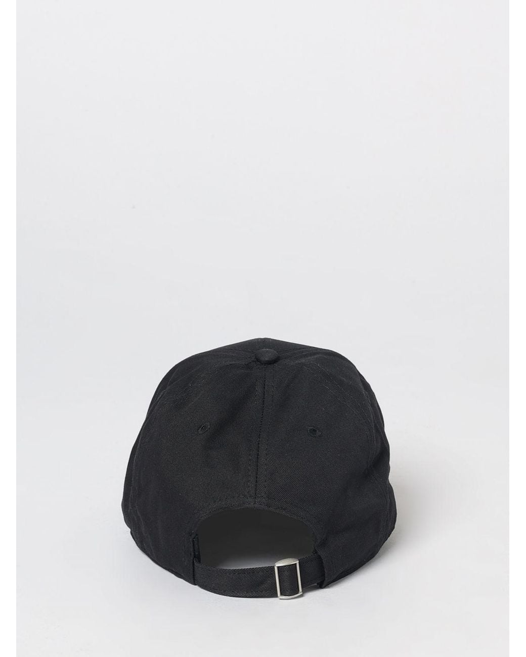 Fiorucci Black Cotton Baseball Cap With Rigid Visor And Applied Logo