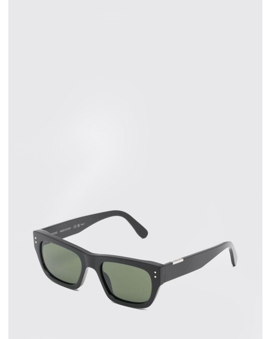 Totême Black Rectangular Acetate Sunglasses With Dark Lenses And Engraved Logo