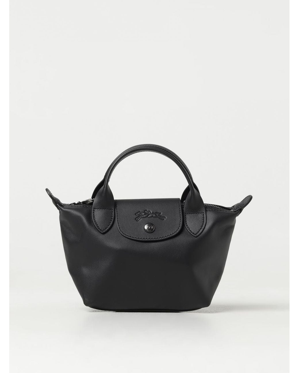 Longchamp Black Le Pliage Xtra Xs Leather Bag