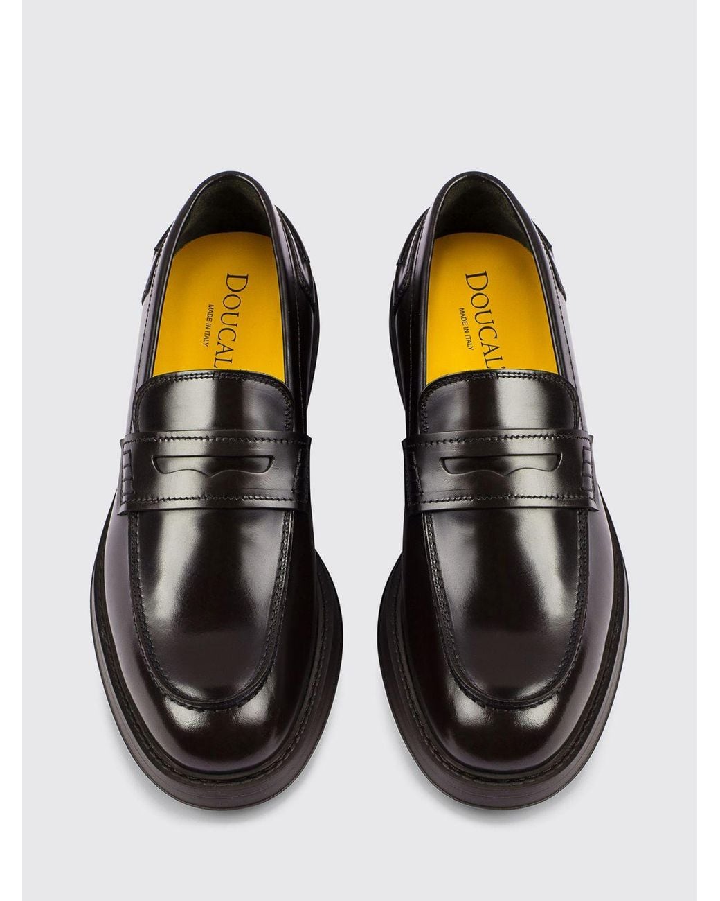 Doucal's White College-Style Penny Loafers for men