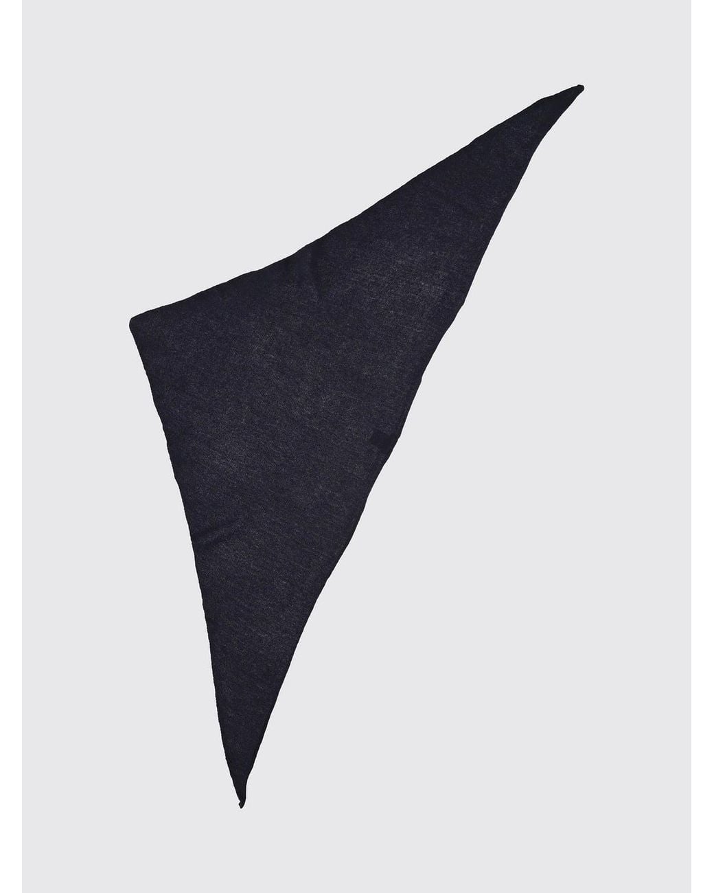 Alysi Blue Triangular Merino Wool And Cashmere Blend Scarf