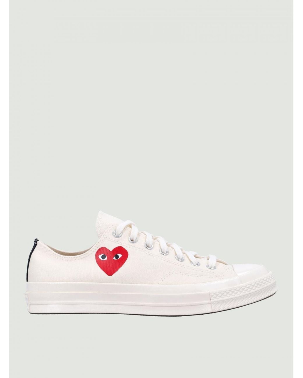COMME DES GARÇONS PLAY White Comme Des Garçons X Converse Cotton Canvas Sneakers for men