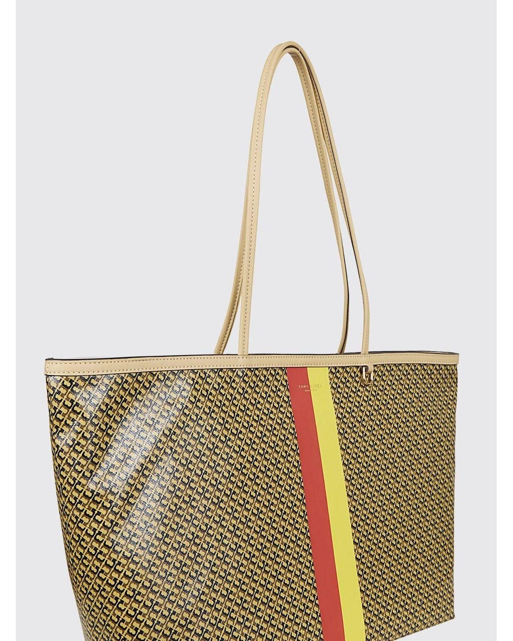 Tory Burch Natural Racer Tote Bag