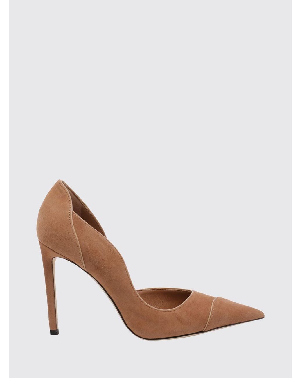 Jimmy Choo Brown Brigitte High-Heeled Suede Court Shoes