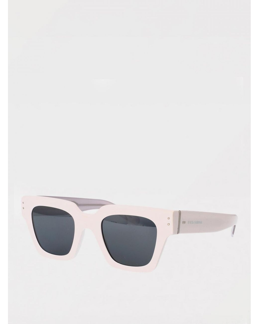 Dolce & Gabbana White Square Sunglasses Classic Style for men
