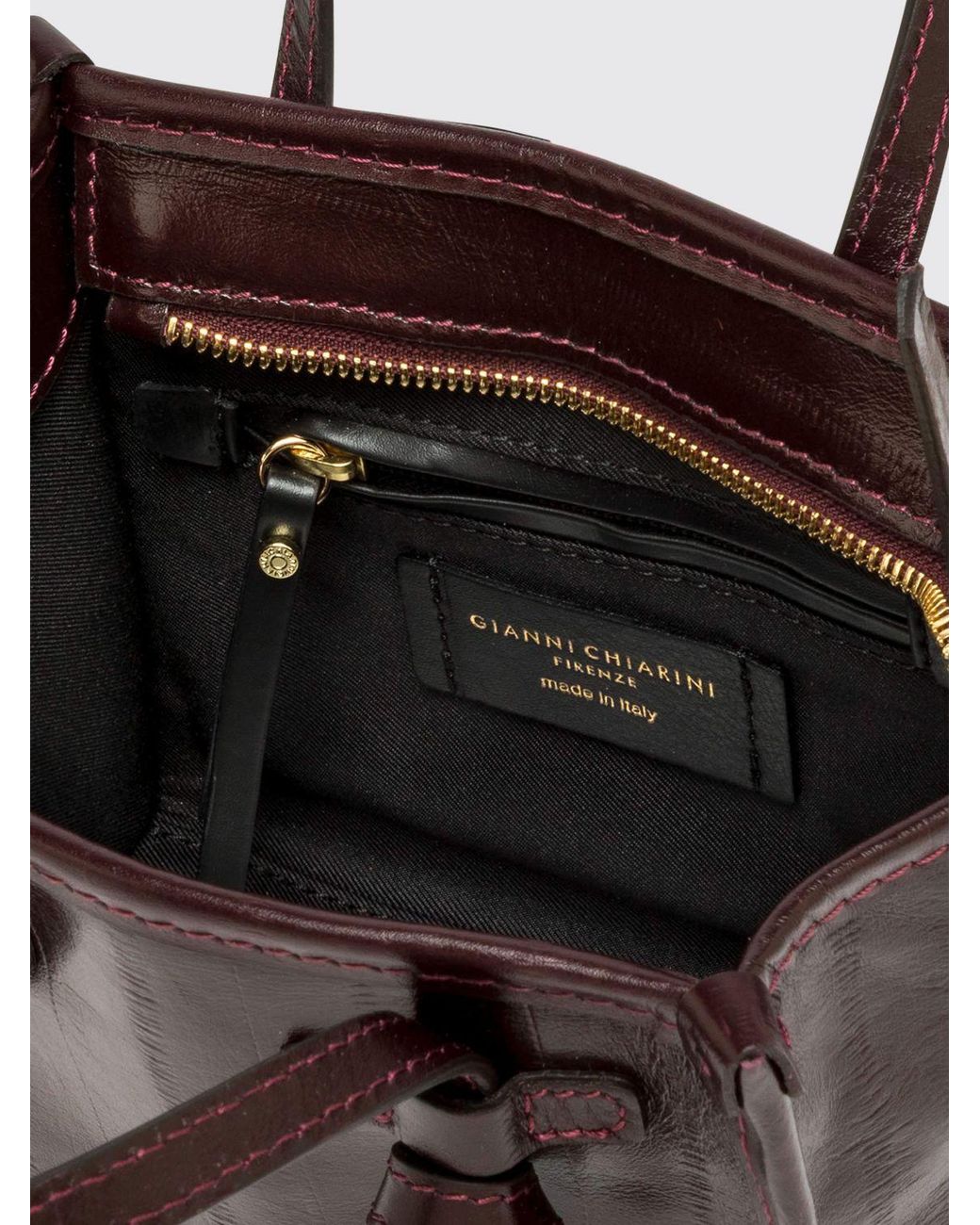 Gianni Chiarini Brown Miss Marcella Mini Leather Handbag With Shoulder Strap