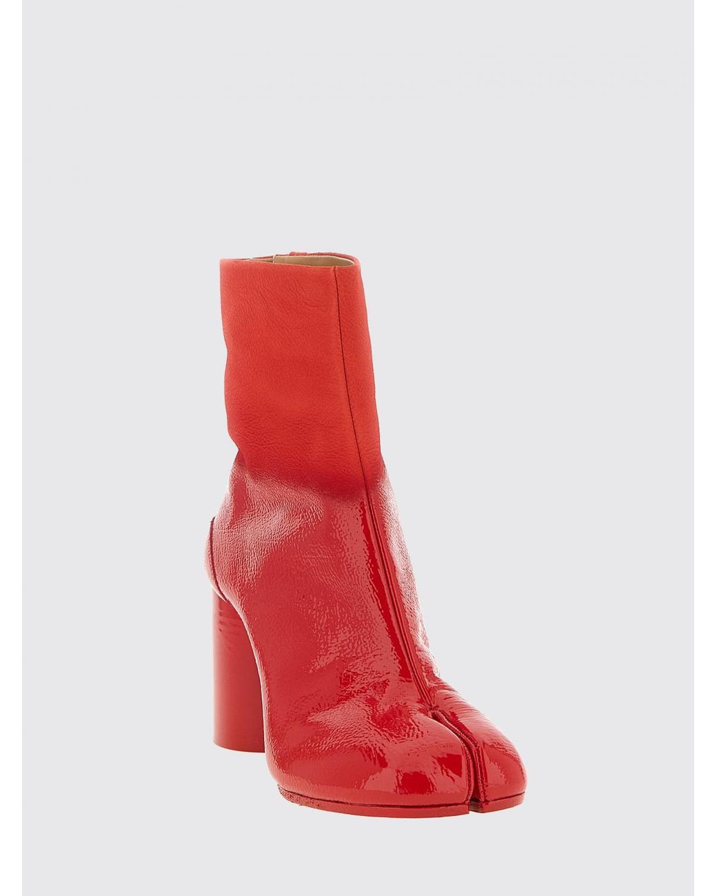 Maison Margiela Red Tabi Ankle Boots
