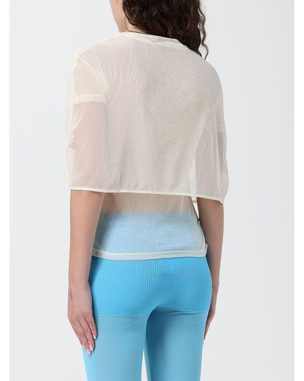 Paloma Wool White Short-Sleeve V-Neck Top