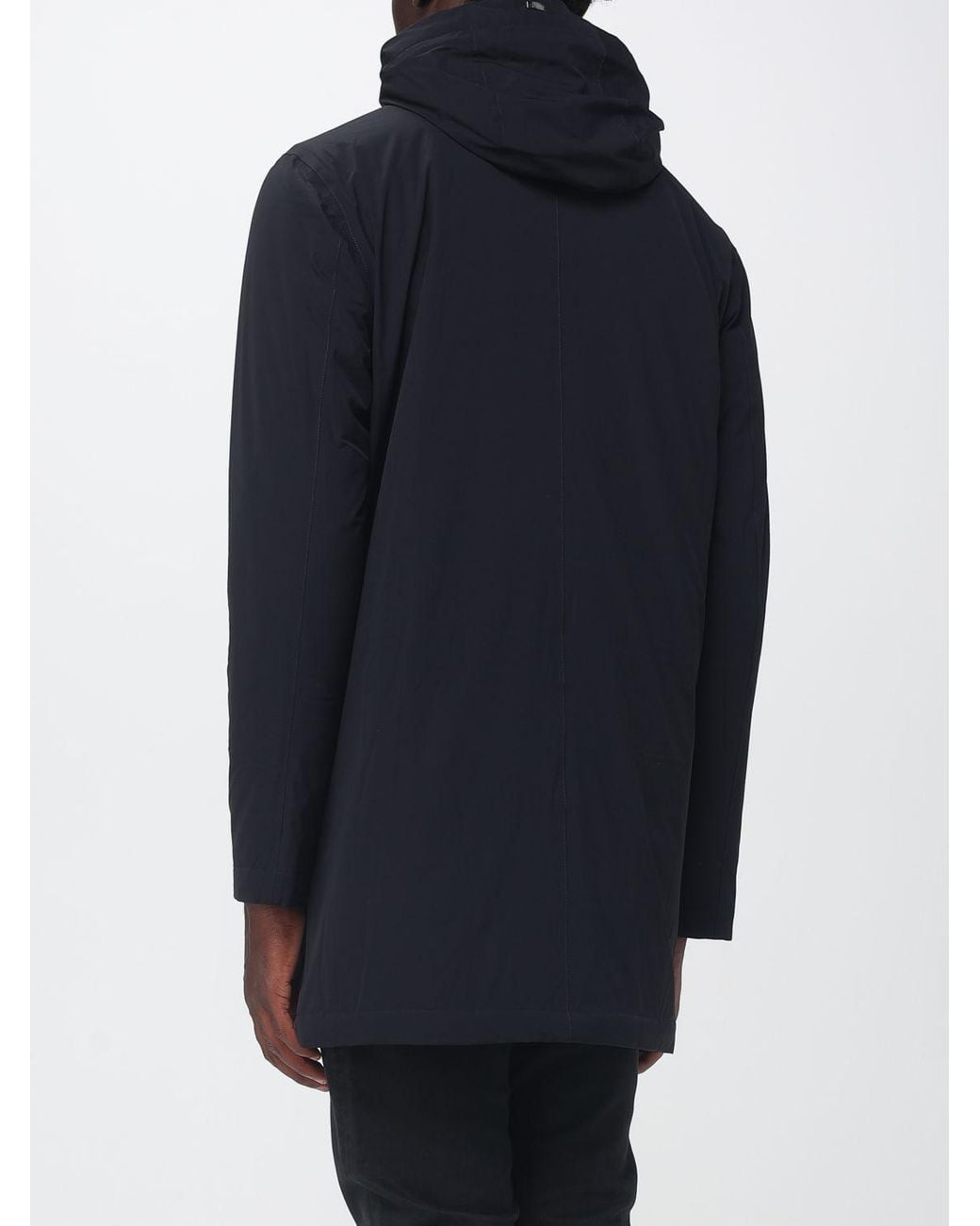 Herno Blue Hooded Padded Parka for men