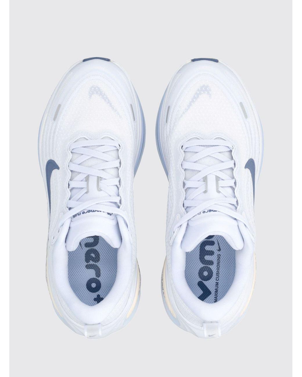 Nike White Vomero Plus Mesh And Technical Fabric Sneakers With Cushioned Sole