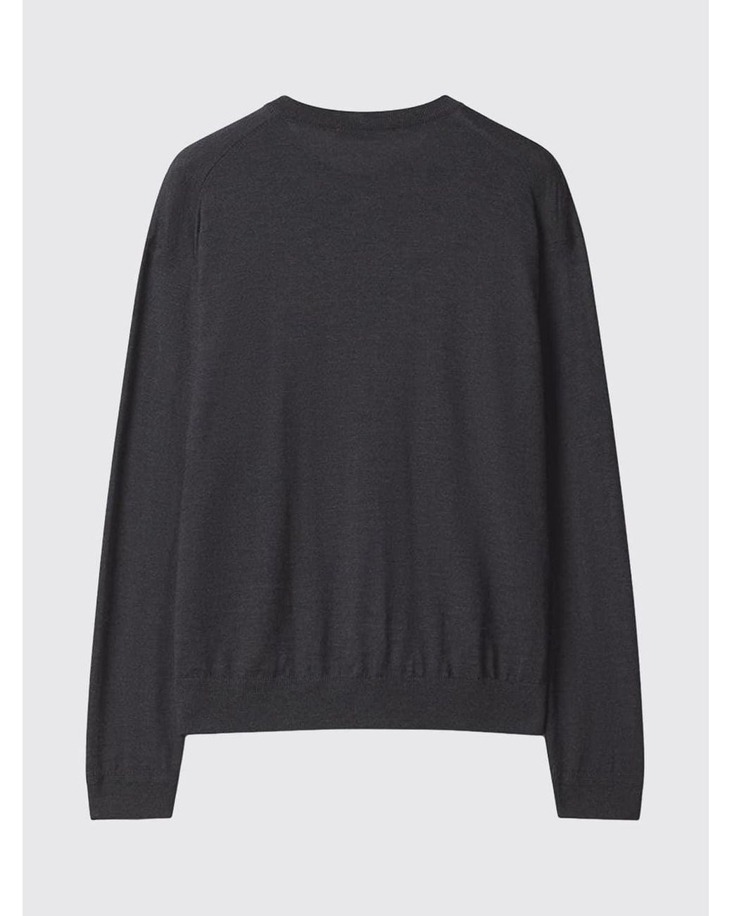 Maison Kitsuné Blue Maison Kitsun&Eacute Pure Wool Crewneck Cardigan With Chillax Fox Logo Patch for men