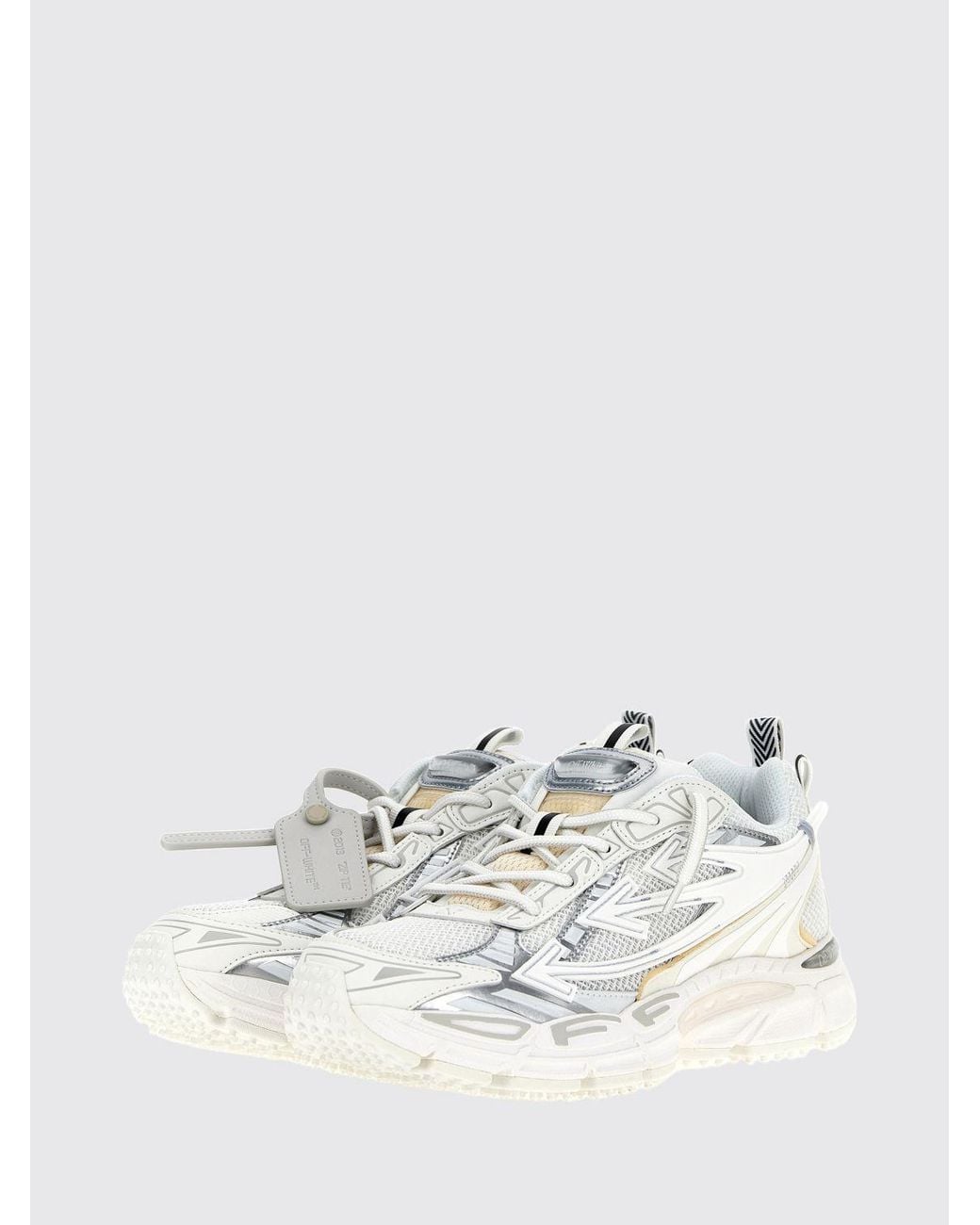 Off-White c/o Virgil Abloh Natural Be Right Back Low-Top Mesh And Rubber Sneakers With Lug Sole for men