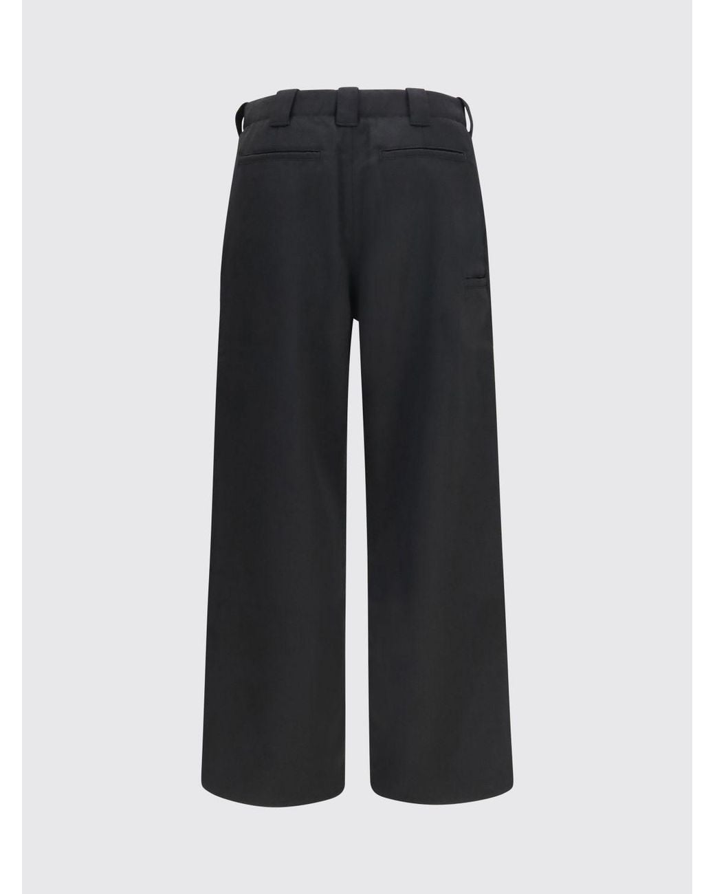 KENZO Black Straight-Fit Tailored Wool Trousers With Belt Loops for men