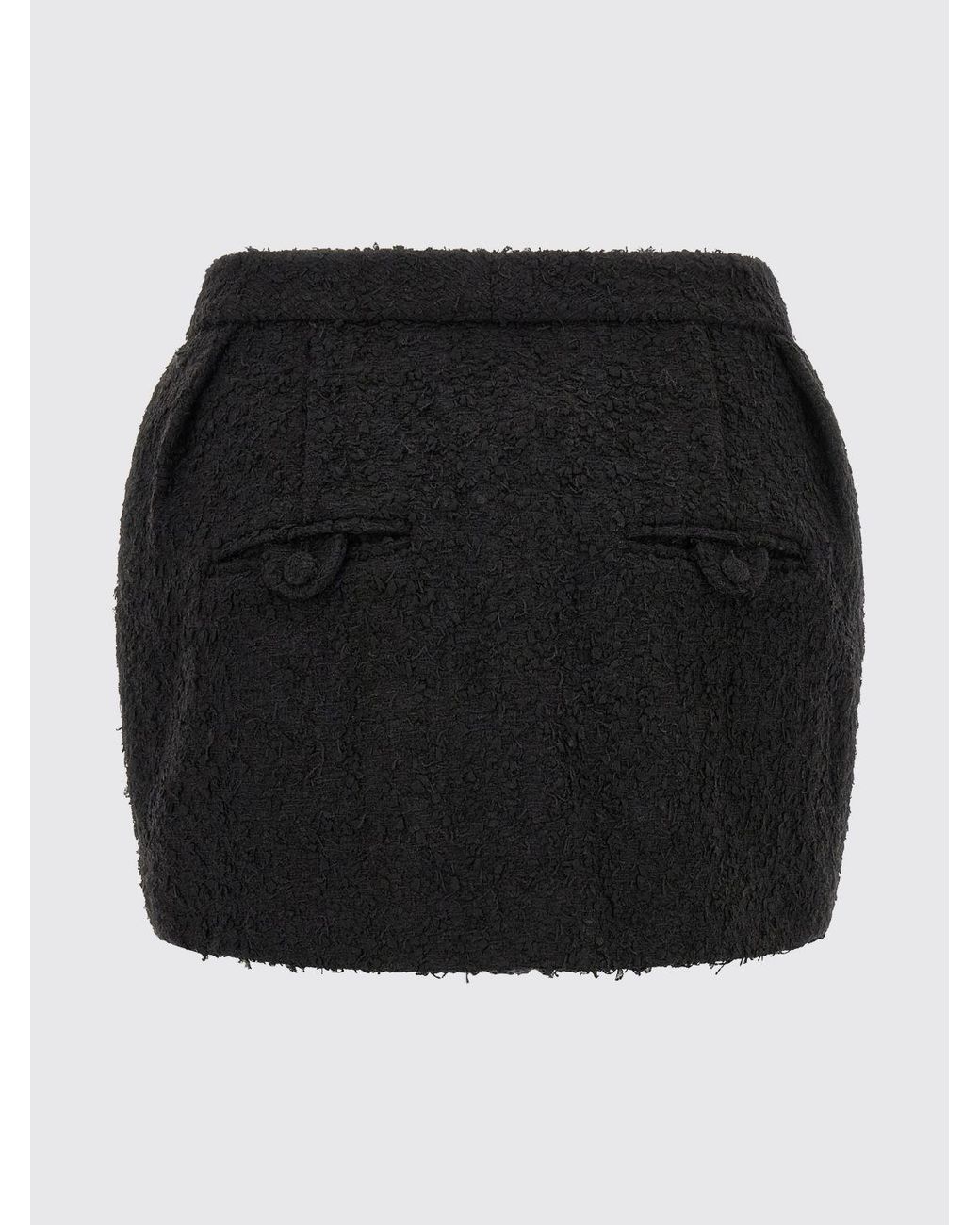 Magda Butrym Blue Wool Blend Slim Fit Pencil Mini Skirt