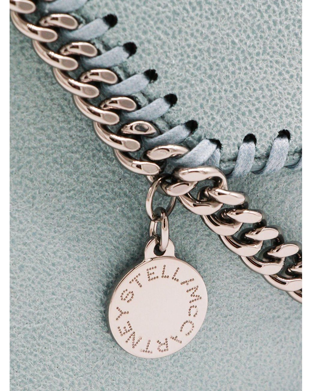 Stella McCartney Blue Falabella Alter Mat Wallet On Chain With Chain Trim