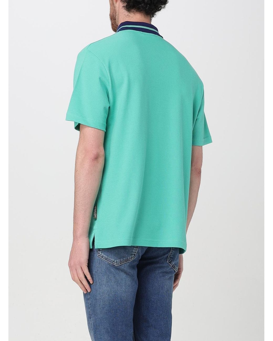 Just Cavalli Green Short Sleeve Polo Shirt for men