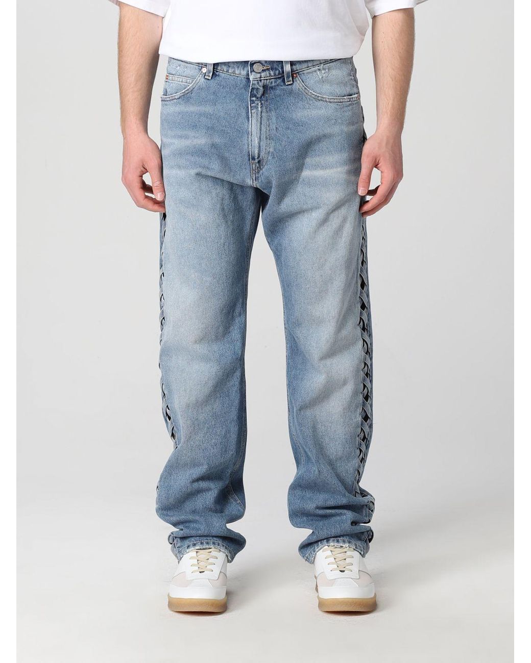 Martine Rose Jeans With Criss Cross in Blue for Men Lyst
