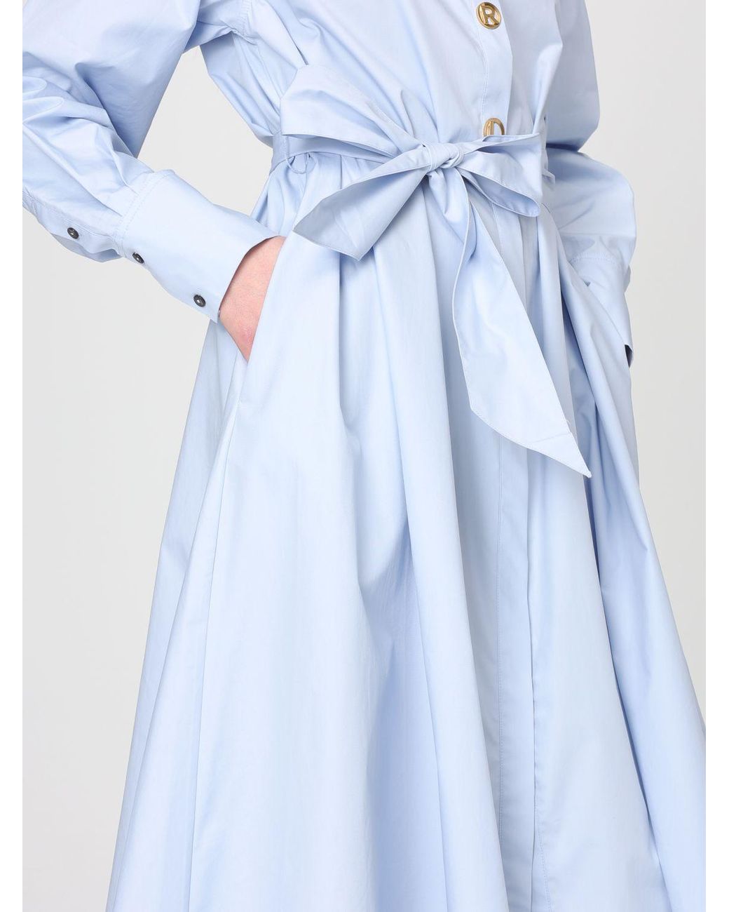 Karl Lagerfeld Blue Cotton Chemisier Dress