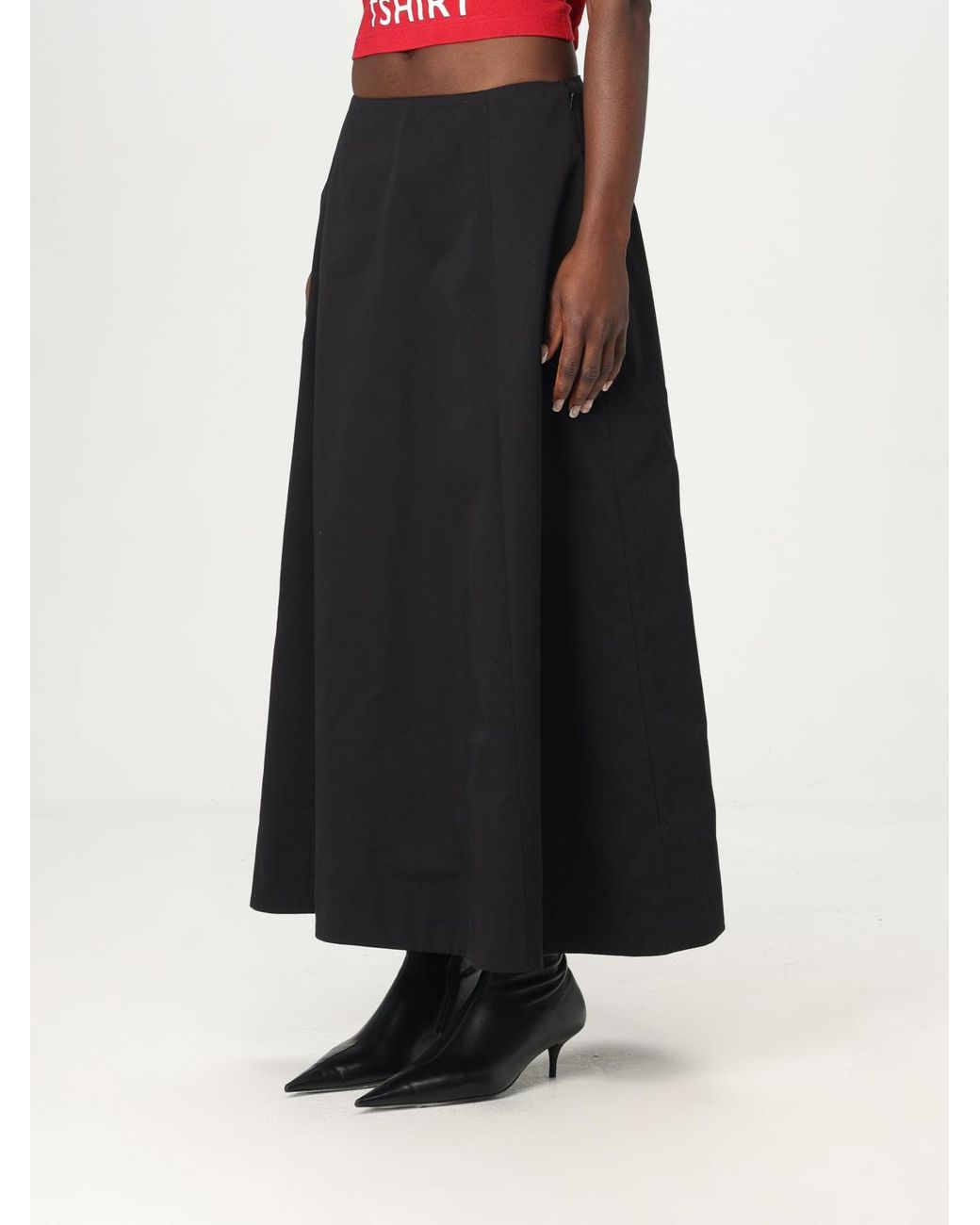 Balenciaga Black Aline Maxi Skirt